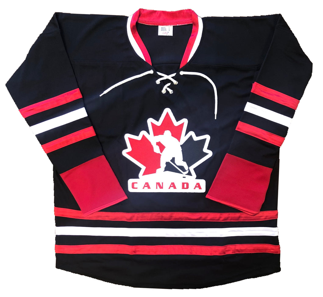 Individuelle Hockey-Trikots mit dem Twill-Wappen des Team Canada 