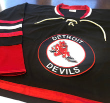 Load image into Gallery viewer, Custom Hockey Jerseys with a Detroit Devils Embroidered Twill Logo
