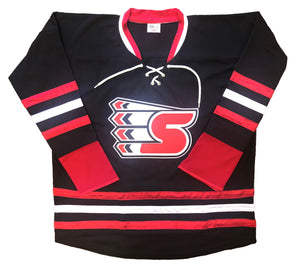 Individuelle Hockey-Trikots mit einem „S“-gestickten Twill-Logo 