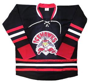 Maillots de hockey personnalisés avec un logo en sergé brodé des Icehawks 