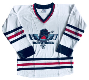 Custom Hockey Jerseys with the Blitzkrieg Twill Logo