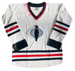 Custom Hockey Jerseys with a Cobra Embroidered Twill Logo