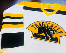 Load image into Gallery viewer, Custom Hockey Jerseys with a Tragically Hip and Bruin Twill Logo
