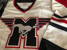 Load image into Gallery viewer, Custom Hockey jerseys with the Mustangs logo
