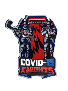 COVID-19 embroidered twill logo