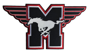 The Mustangs embroidered twill logo