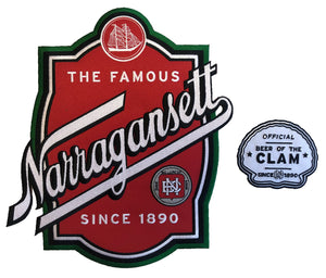 Narragansett embroidered twill logo and shoulder crest