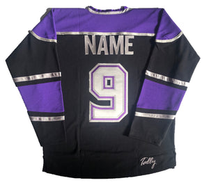 Custom hockey jerseys with the Vipers embroidered twill team logo.