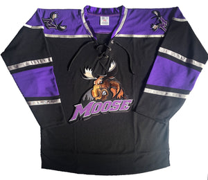 Custom hockey jerseys with the Moose logo