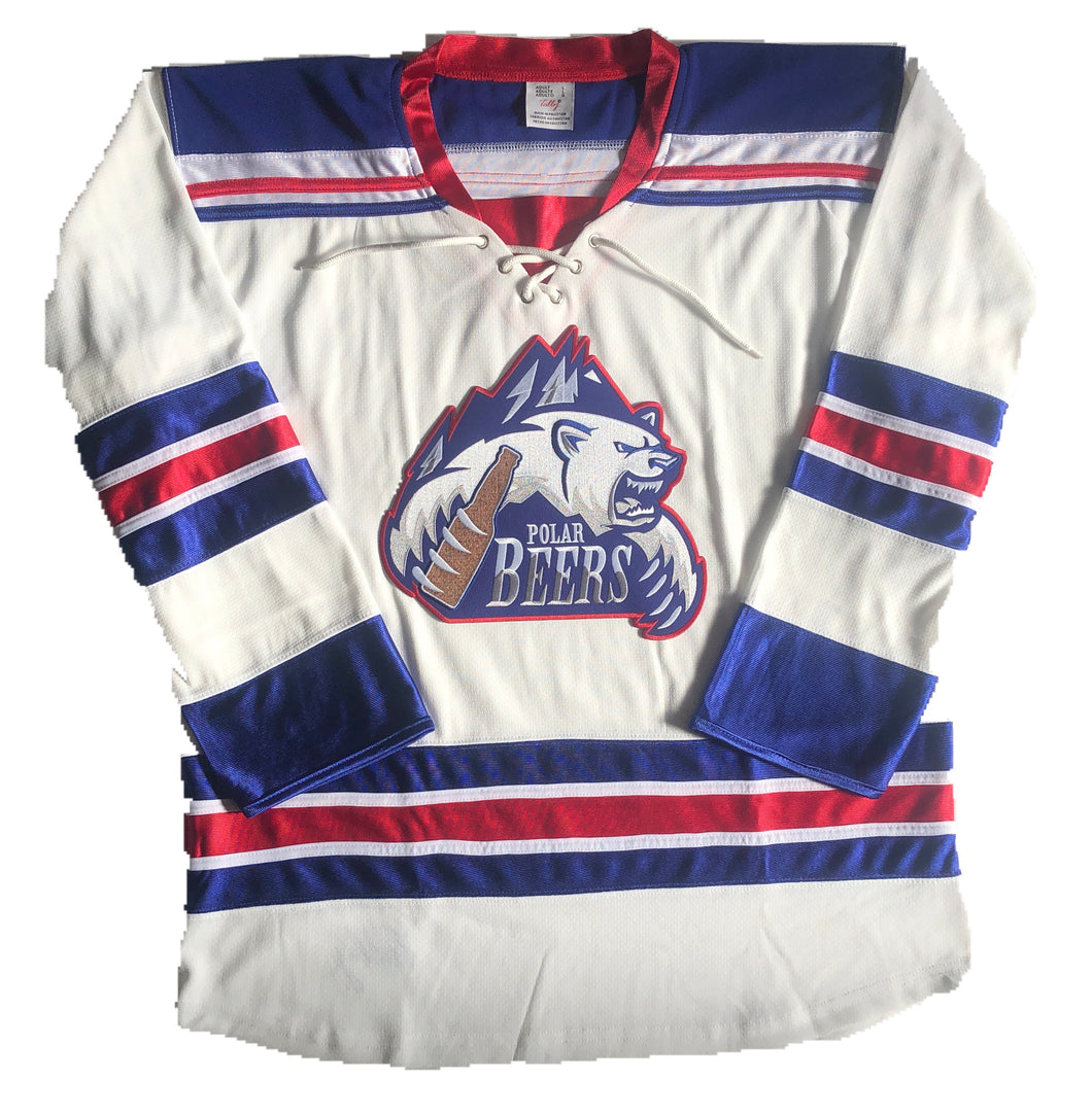 Custom Hockey Jerseys with the Polar Beers Twill Logo – Tally Hockey Jerseys