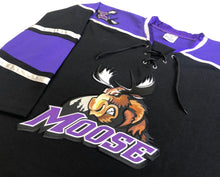 Load image into Gallery viewer, Custom hockey jerseys with the Moose logo
