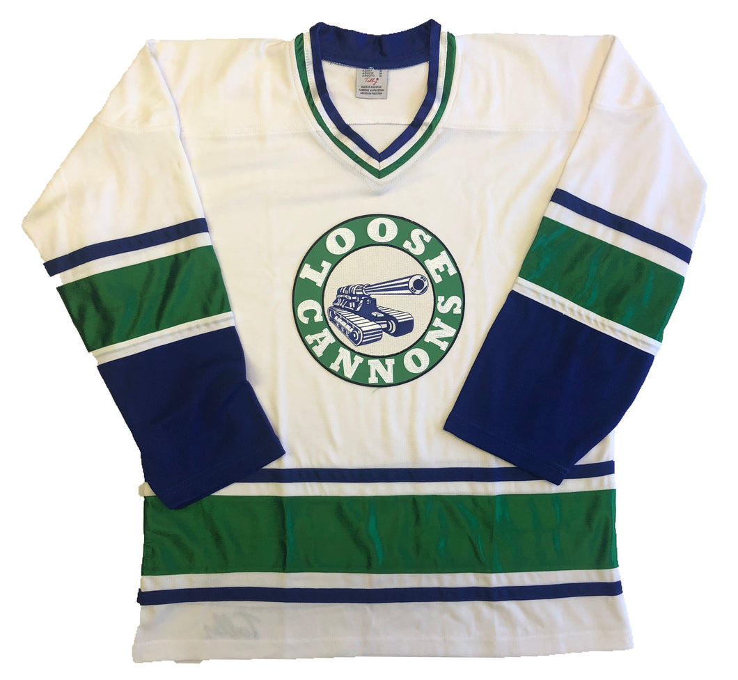 Custom Hockey Jerseys with the Loose Canons Twill Logo