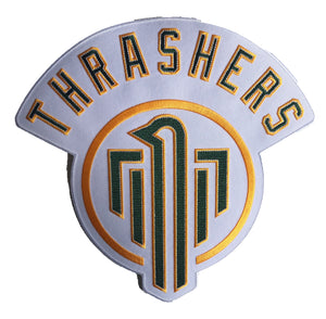 The Thrashers embroidered twill team logo.