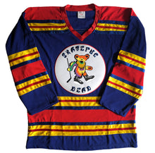 Load image into Gallery viewer, Custom hockey jerseys with the Skateful Dead team logo.
