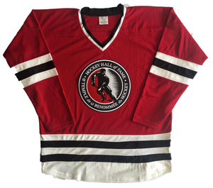 Custom hockey jerseys with the Hockey Hall of Fame logo