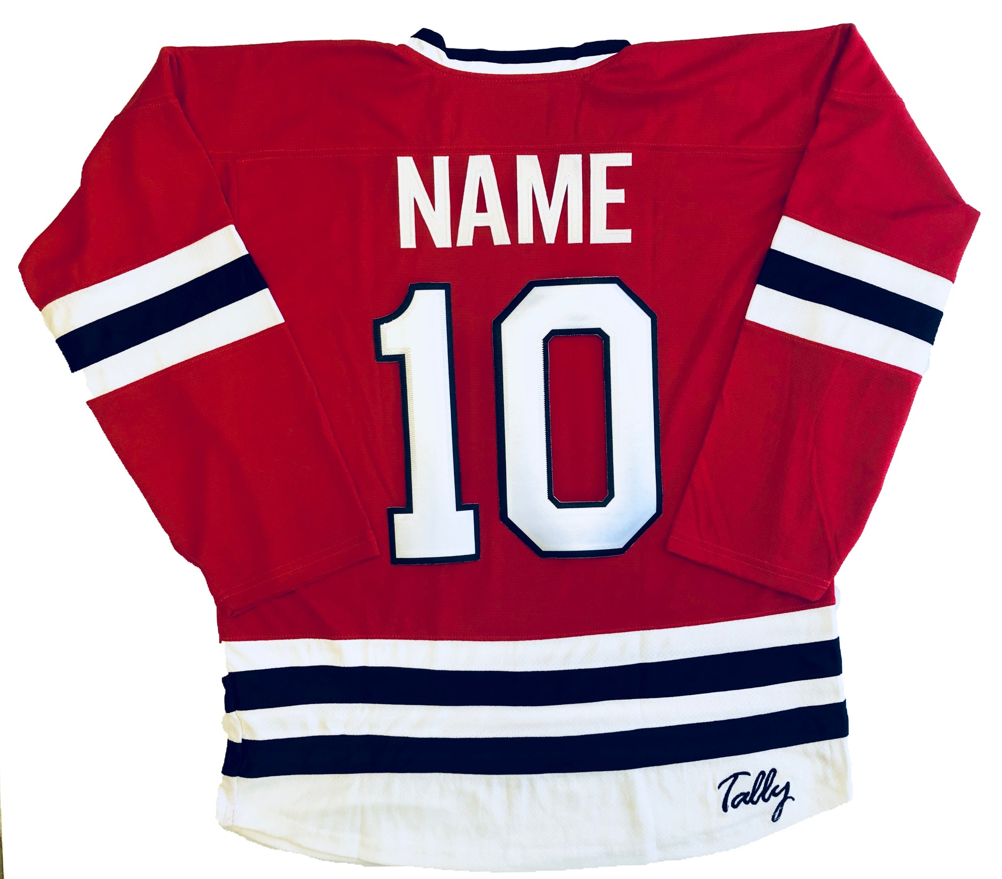 Custom Hockey Jerseys with a Nationals Twill Logo – Tally Hockey