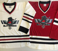 Load image into Gallery viewer, Custom hockey jerseys with Blitzkrieg logo
