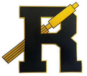 The "R" embroidered twill team logo