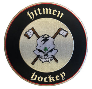 The Hitmen Hockey embroidered twill logo